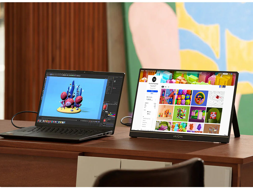 Prenosni monitor 15.6'' (40 cm) FullHD IPS 60Hz, mHDMI, USB-C, zvočniki, ARZOPA A1