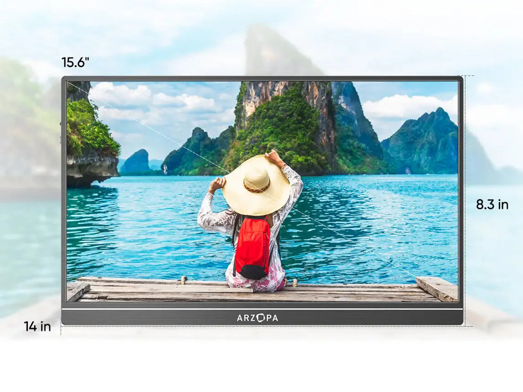 Prenosni monitor 15.6'' (40 cm) FullHD IPS 60Hz, mHDMI, USB-C, zvočniki, ARZOPA S1 TABLE