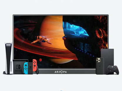 Prenosni monitor 17.3'' (44 cm) FullHD IPS 60Hz, mHDMI, USB-C, zvočniki, ARZOPA A1M