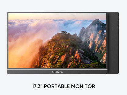 Prenosni monitor 17.3'' (44 cm) FullHD IPS 60Hz, mHDMI, USB-C, zvočniki, ARZOPA A1M