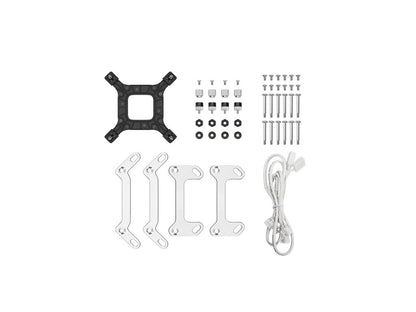 Komplet za tekočinsko hlajenje AIO Liquid Cooler DeepCool LQ360 ULTRA WH, 360mm, LCD, ARGB, bel