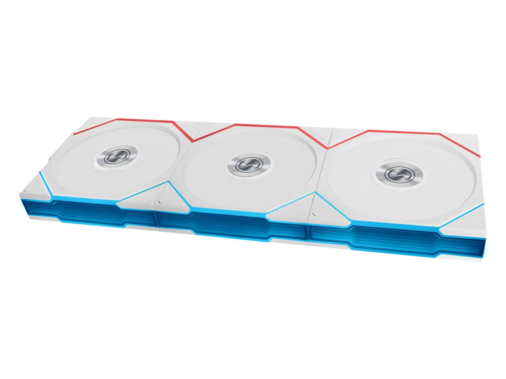 Ventilator za ohišje Lian Li UNI FAN TL Wireless 120 Reverse ARGB PWM 120mm, 3 Pack + Kontroler, bel