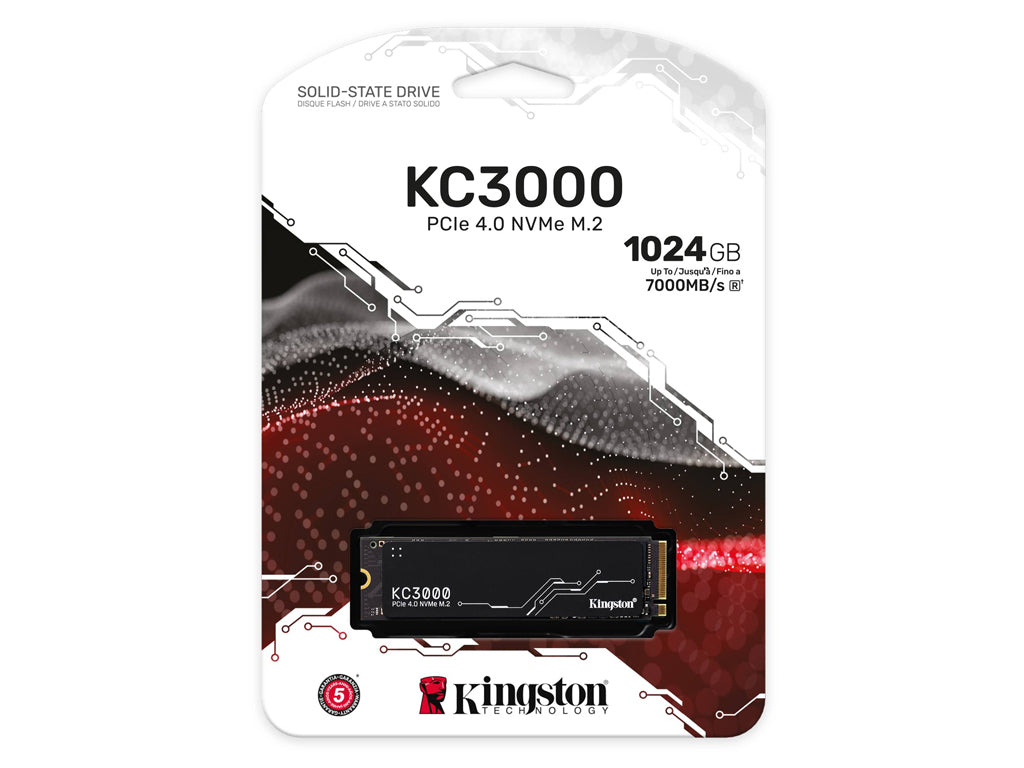 SSD 1TB M.2 80mm PCI-e 4.0 x4 NVMe, Kingston KC3000 (SKC3000S/1024G)