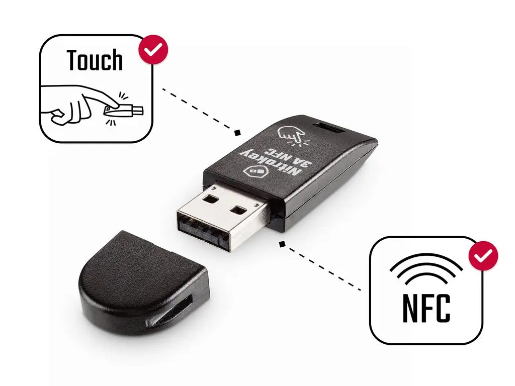 Varnostni ključ Nitrokey 3A NFC, USB-A