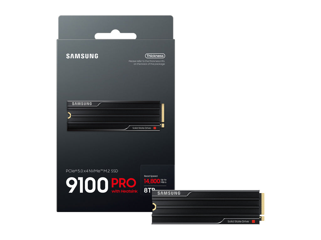SSD 8TB M.2 80mm PCI-e 5.0 x4 NVMe 2.0, V-NAND, Samsung 9100 PRO HeatSink (MZ-VAP8T0CW)