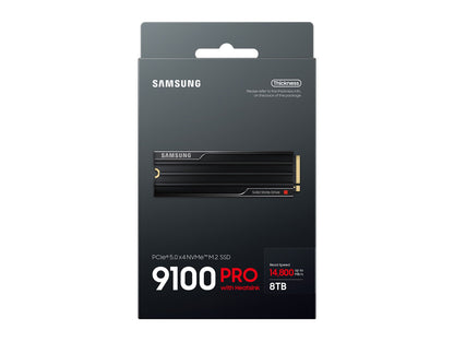 SSD 8TB M.2 80mm PCI-e 5.0 x4 NVMe 2.0, V-NAND, Samsung 9100 PRO HeatSink (MZ-VAP8T0CW)