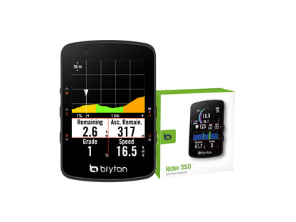 Kolesarski računalnik Bryton Rider 550 E, USB-C