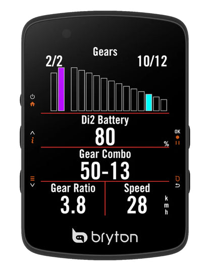 Kolesarski računalnik Bryton Rider 550 E, USB-C