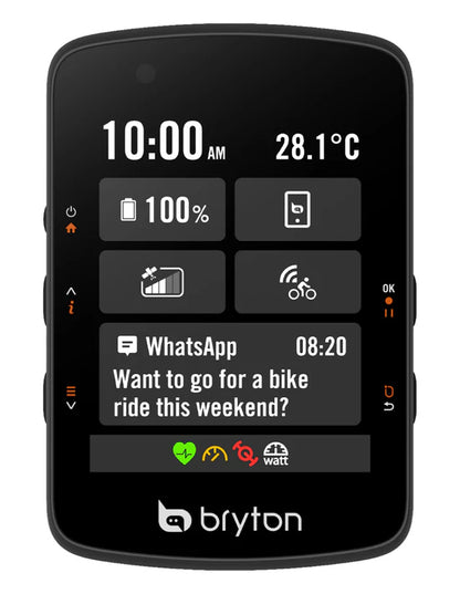 Kolesarski računalnik Bryton Rider 550 E, USB-C