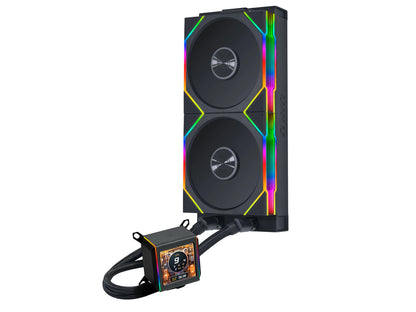 Komplet za tekočinsko hlajenje AIO Liquid Cooler Lian Li GALAHAD II LCD 280 TL Wireless, ARGB, črn