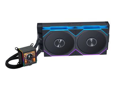 Komplet za tekočinsko hlajenje AIO Liquid Cooler Lian Li GALAHAD II LCD 280 TL Wireless, ARGB, črn