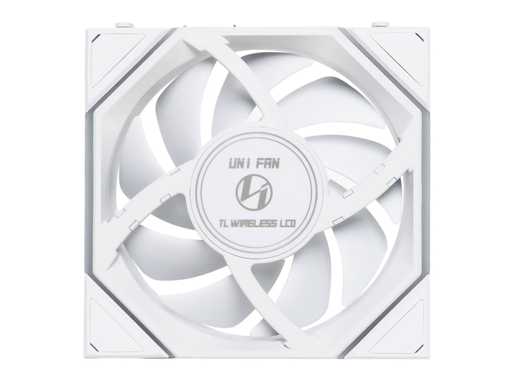 Ventilator za ohišje Lian Li UNI FAN TL Wireless LCD 120 Reverse Blade ARGB PWM 120mm, 3 Pack + Kontroler, bel