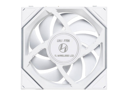 Ventilator za ohišje Lian Li UNI FAN TL Wireless LCD 120 Reverse Blade ARGB PWM 120mm, 3 Pack + Kontroler, bel