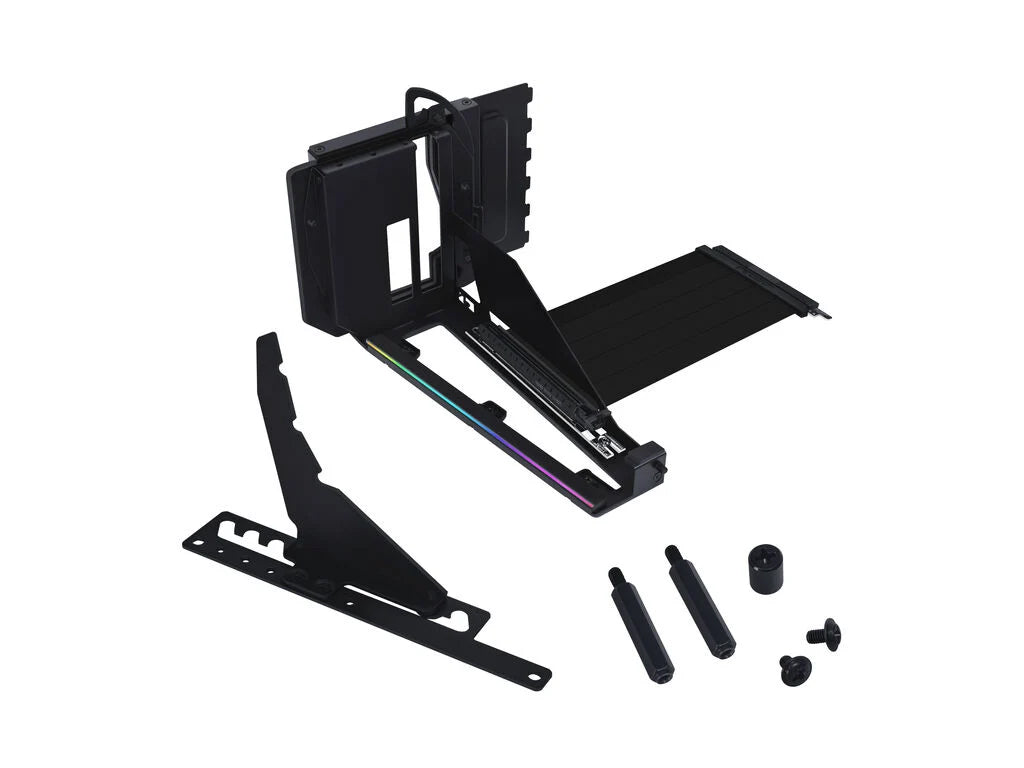 Univerzalni vertikalni nosilec grafične kartice Lian Li GPU Bracket Kit V4, 4 reže, PCIe 5.0, črn