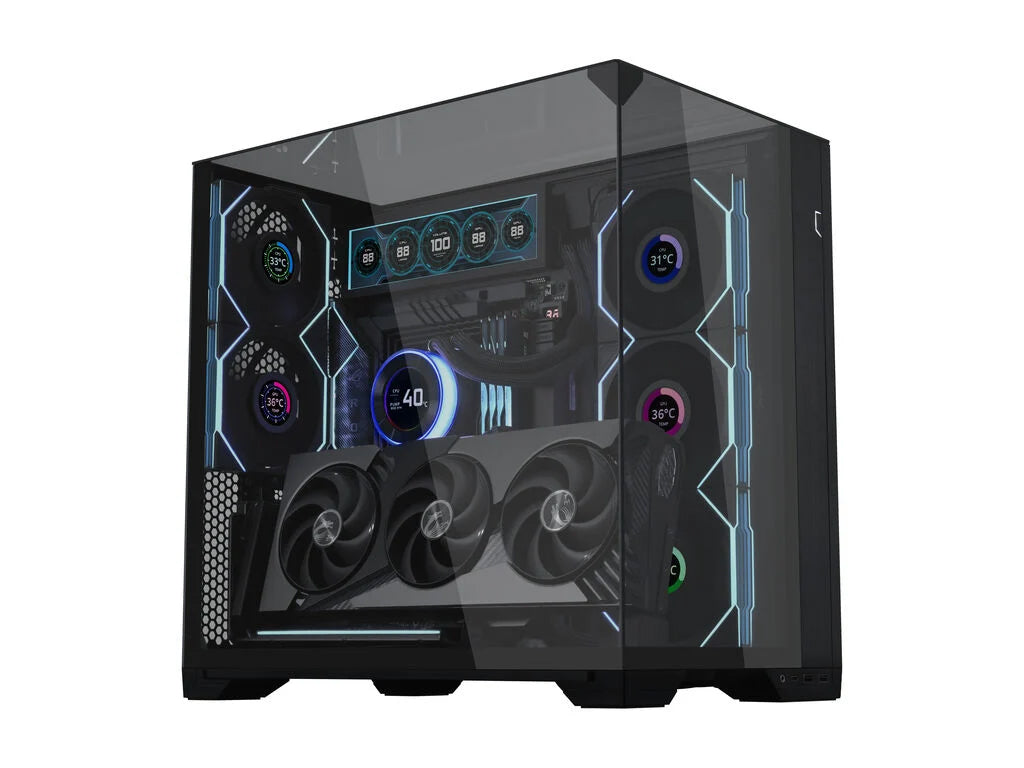 Univerzalni vertikalni nosilec grafične kartice Lian Li GPU Bracket Kit V4, 4 reže, PCIe 5.0, črn