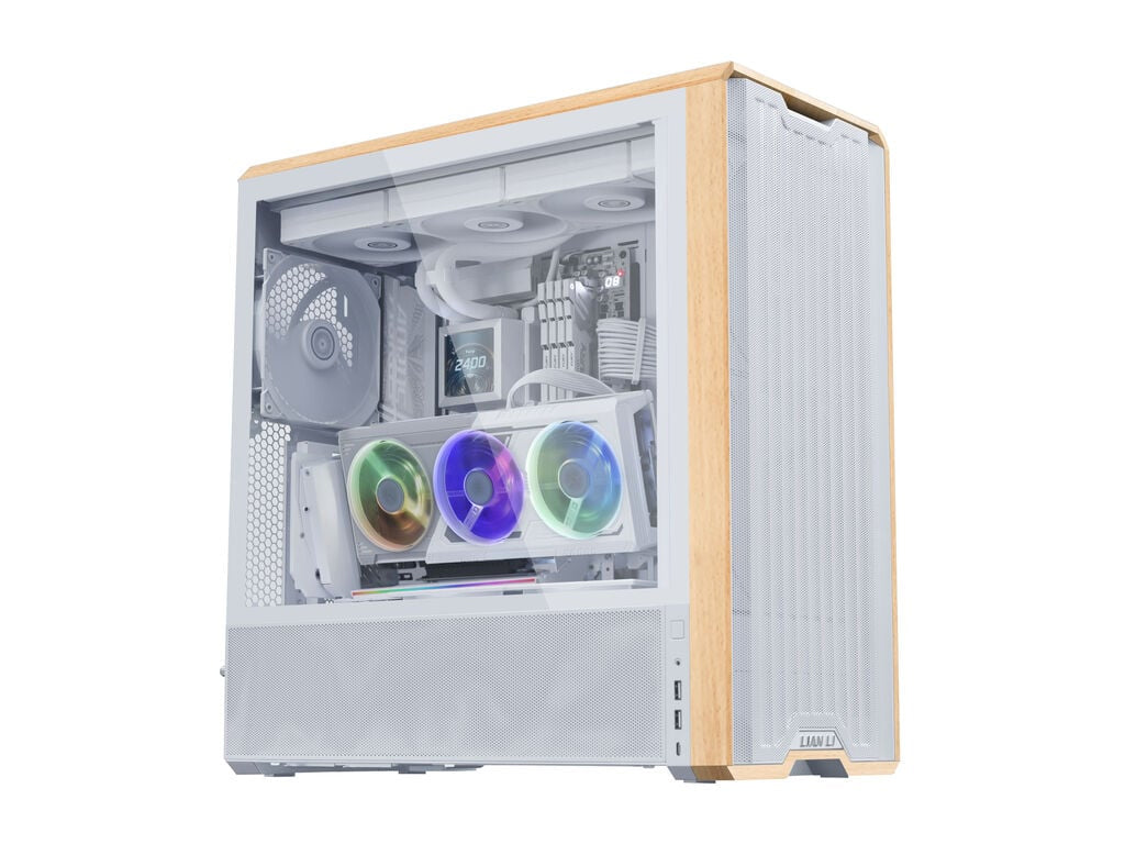 Univerzalni vertikalni nosilec grafične kartice Lian Li GPU Bracket Kit V4, 4 reže, PCIe 5.0, white