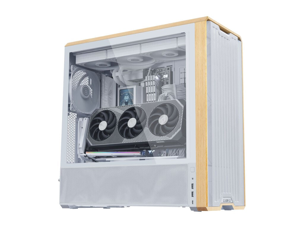 Univerzalni vertikalni nosilec grafične kartice Lian Li GPU Bracket Kit V4, 4 reže, PCIe 5.0, white