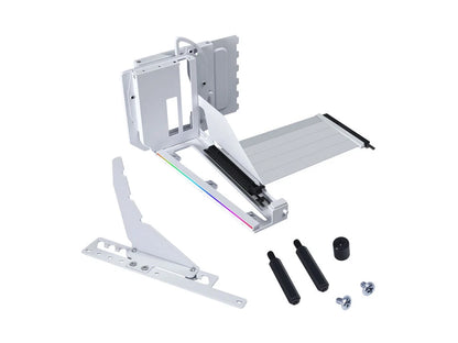 Univerzalni vertikalni nosilec grafične kartice Lian Li GPU Bracket Kit V4, 4 reže, PCIe 5.0, white