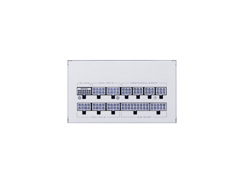 Napajalnik ATX Lian Li SX 1000W, 80PLUS Platinum, PCIe 5.1, ATX 3.1, Modularni, bel, SX1000P
