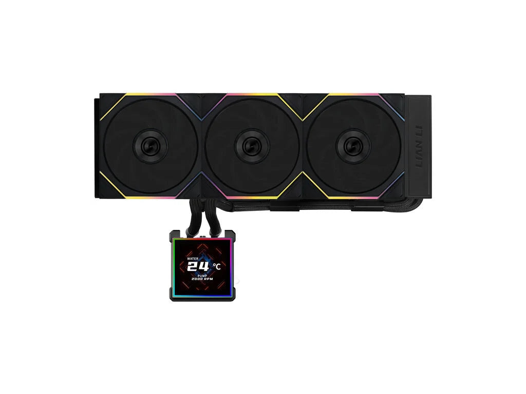Komplet za tekočinsko hlajenje AIO Liquid Cooler Lian Li HydroShift II LCD-S 360TL, ARGB, črn