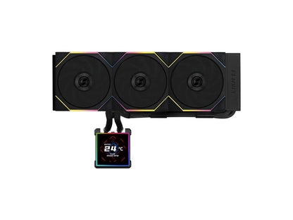 Komplet za tekočinsko hlajenje AIO Liquid Cooler Lian Li HydroShift II LCD-S 360TL, ARGB, črn