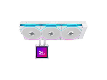 Komplet za tekočinsko hlajenje AIO Liquid Cooler Lian Li HydroShift II LCD-S 360TL, ARGB, bel