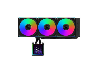 Komplet za tekočinsko hlajenje AIO Liquid Cooler Lian Li HydroShift II LCD-S 360CL, ARGB, črn