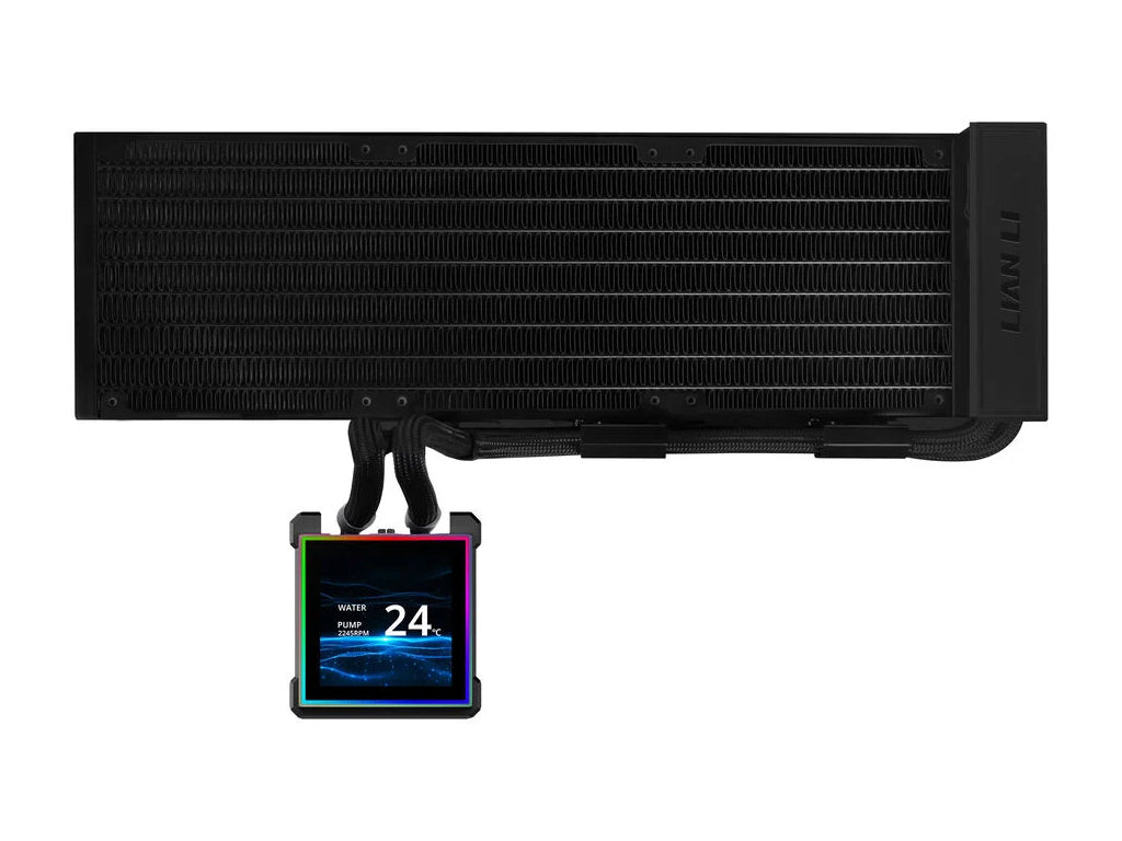 Komplet za tekočinsko hlajenje AIO Liquid Cooler Lian Li HydroShift II LCD-S 360N Fanless, črn