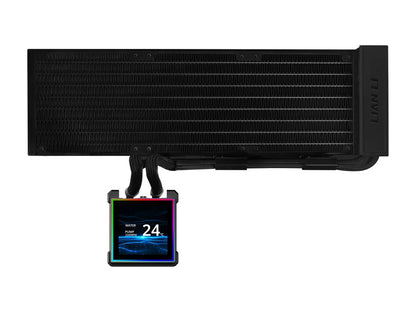 Komplet za tekočinsko hlajenje AIO Liquid Cooler Lian Li HydroShift II LCD-S 360N Fanless, črn