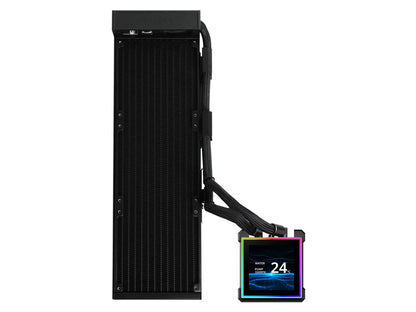 Komplet za tekočinsko hlajenje AIO Liquid Cooler Lian Li HydroShift II LCD-S 360N Fanless, črn