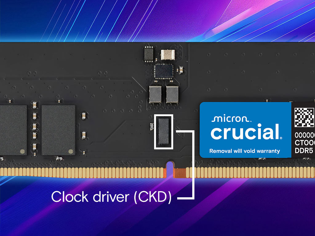 RAM CUDIMM DDR5 32GB PC5-51200 6400MT/s CL52 1.1V Crucial (CT32G64C52CU5)