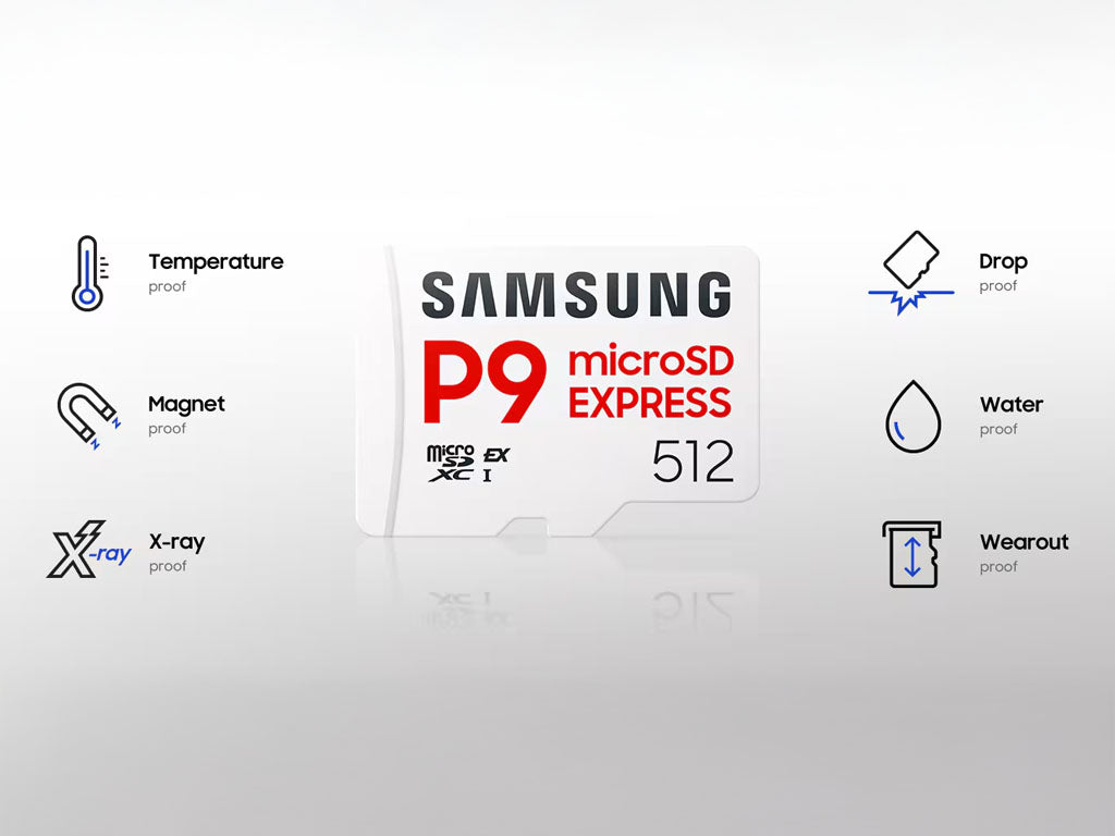 Spominska kartica Micro SDXC Express 7.1, 512GB, Samsung P9 Express, 800MB/s, MB-MK512T/WW