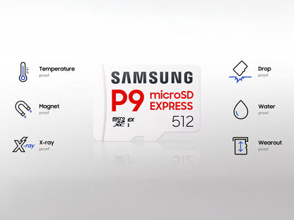 Spominska kartica Micro SDXC Express 7.1, 512GB, Samsung P9 Express, 800MB/s, MB-MK512T/WW