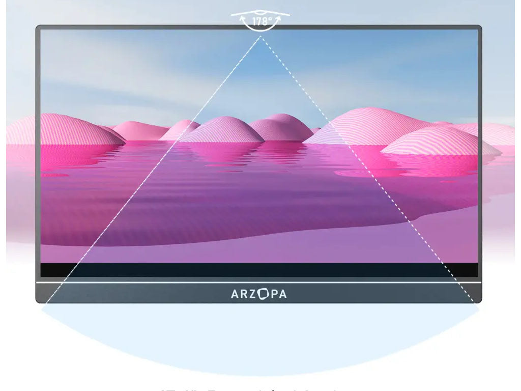 Prenosni monitor 15.6'' (40 cm) FullHD IPS 60Hz, Touch, mHDMI, USB-C, zvočniki, ARZOPA A1T