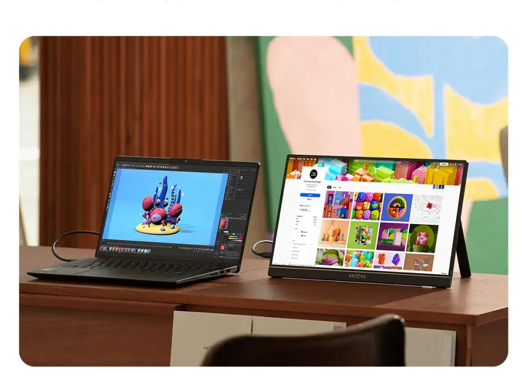 Prenosni monitor 15.6'' (40 cm) FullHD IPS 60Hz, Touch, mHDMI, USB-C, zvočniki, ARZOPA A1T