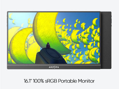 Prenosni monitor 16.1'' (41 cm) FullHD IPS 60Hz, mHDMI, USB-C, zvočniki, ARZOPA Z1C