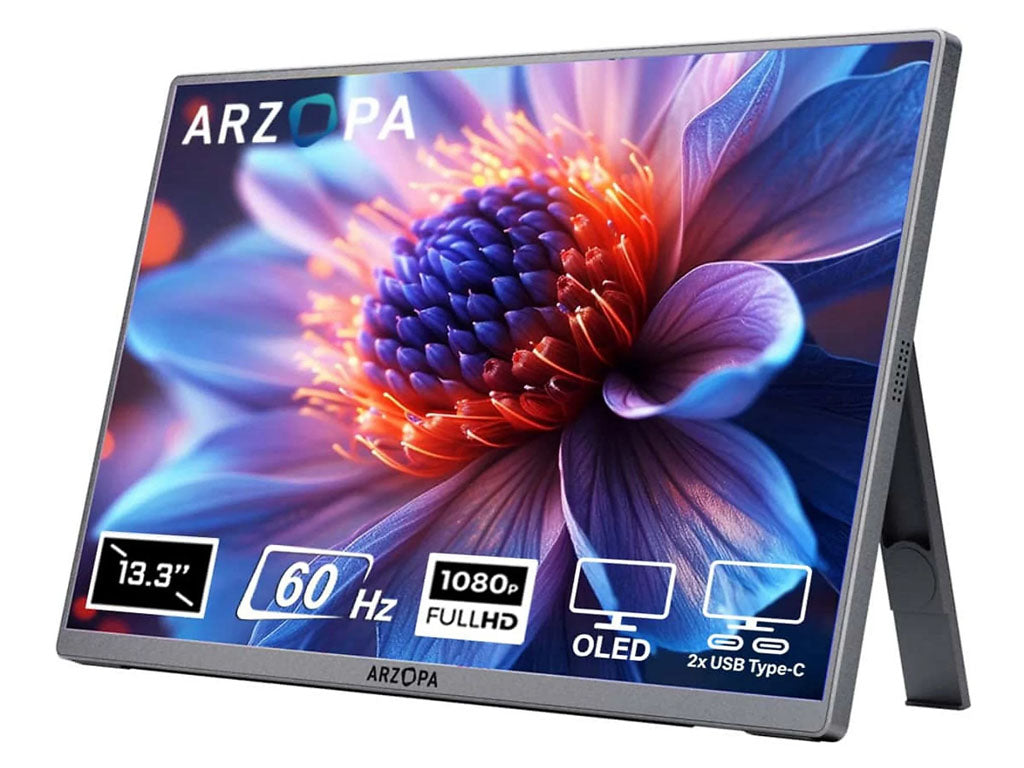 Prenosni monitor 13.3'' (34 cm) FullHD OLED 60Hz, 2xUSB-C, zvočniki, ovitek, ARZOPA A3C Pro