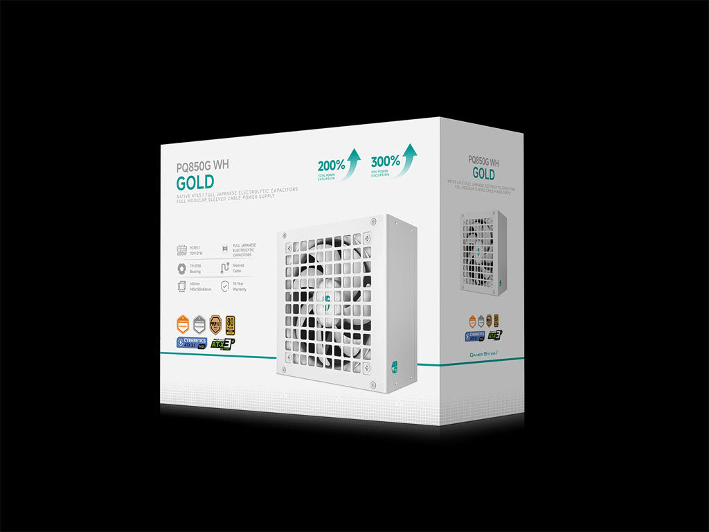 Napajalnik ATX Gamer Storm by DeepCool PQ850G WH, 850W, Modularen, ATX 3.1, 12V-2×6, 80PLUS Gold, bel