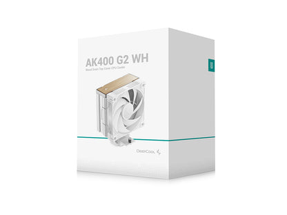 Hladilnik za procesor DeepCool AK400 G2 WH, 120mm, bel