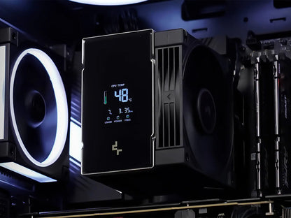 Hladilnik za procesor DeepCool AK700 DIGITAL NYX, 120mm, LCD, črn