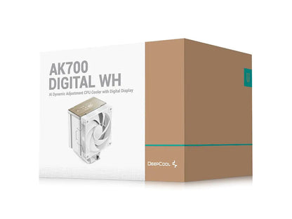 Hladilnik za procesor DeepCool AK700 DIGITAL WH, 120mm, LCD, bel
