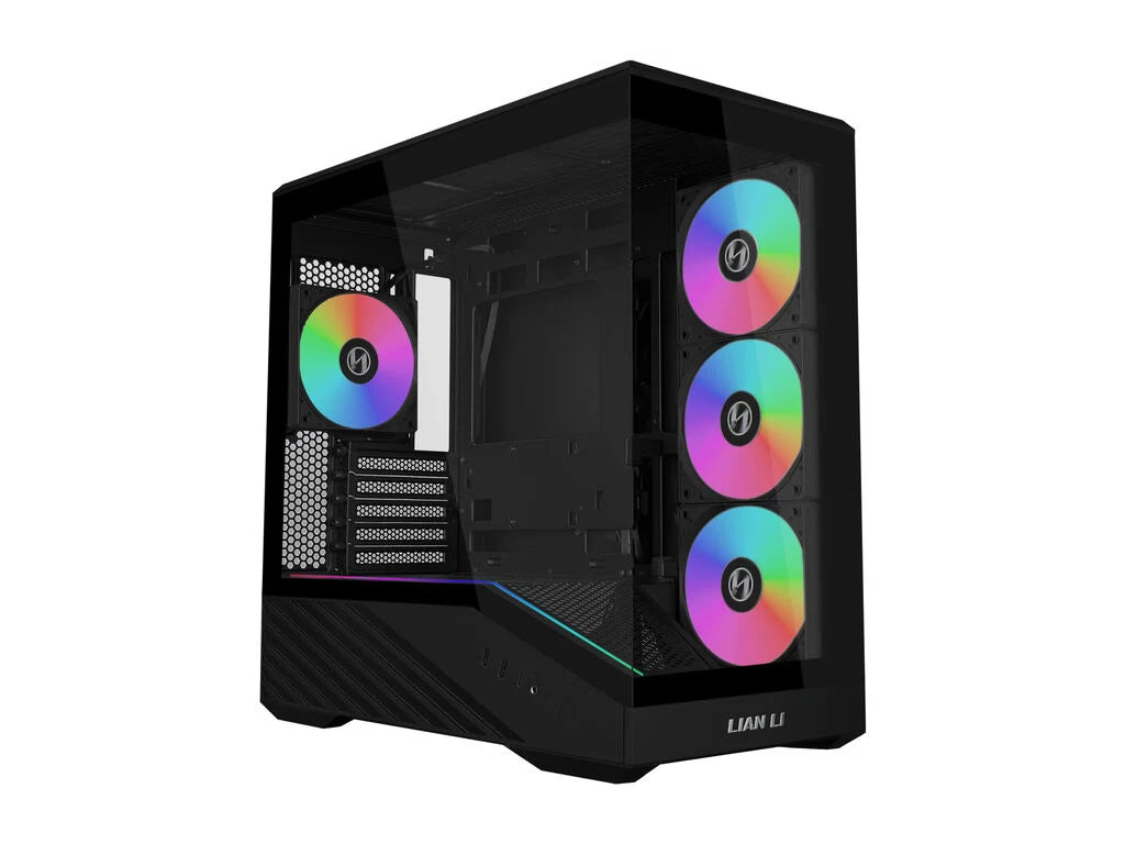 Računalniško ohišje Lian Li Vector V100 MINI, Micro-ATX, kaljeno steklo, črno