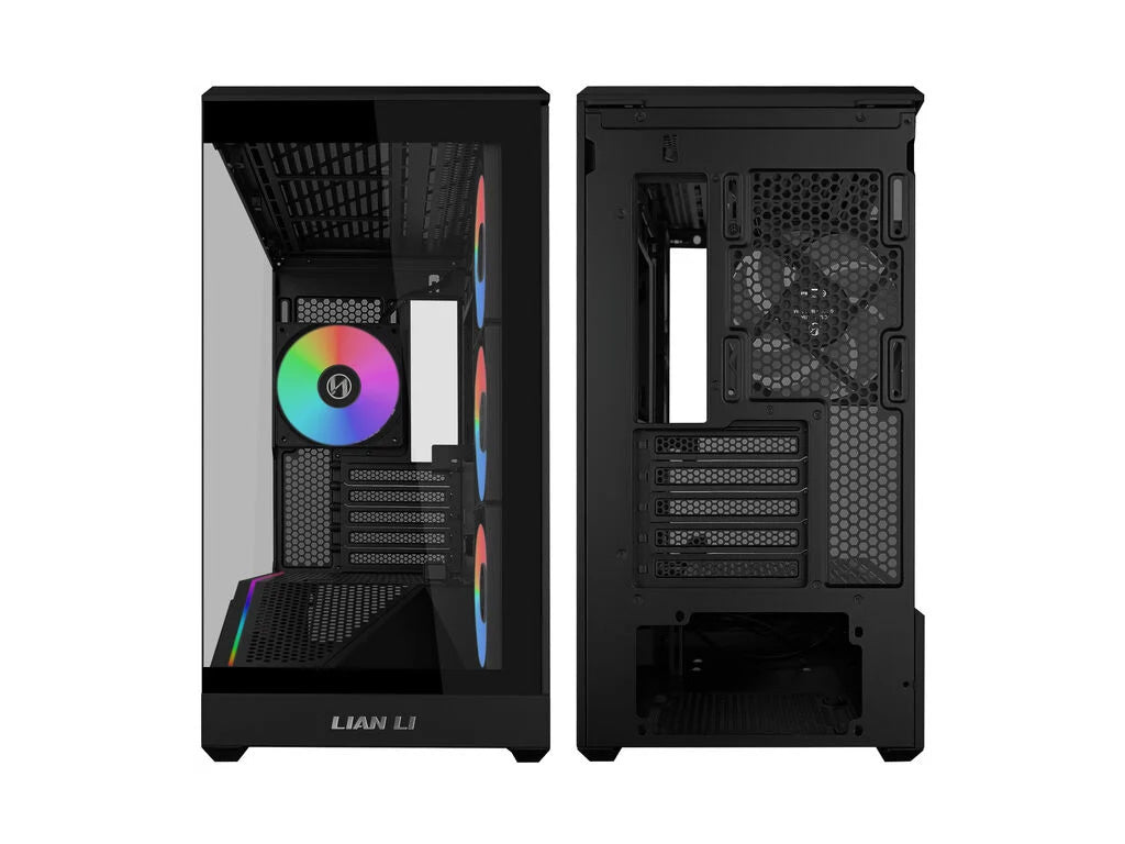 Računalniško ohišje Lian Li Vector V100 MINI, Micro-ATX, kaljeno steklo, črno