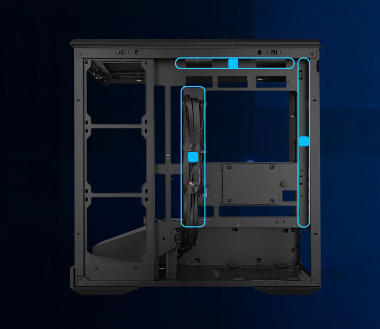 Računalniško ohišje Lian Li Vector V100 MINI, Micro-ATX, kaljeno steklo, črno