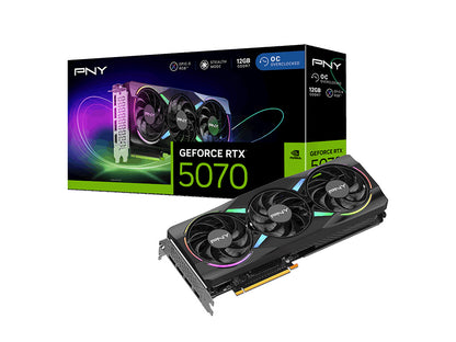 Grafična kartica Nvidia GeForce RTX 5070 EPIC-X RGB OC, 12GB GDDR7, PCIe x16, 3xDP 1xHDMI, PNY