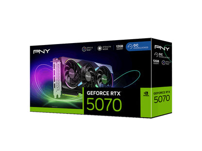 Grafična kartica Nvidia GeForce RTX 5070 EPIC-X RGB OC, 12GB GDDR7, PCIe x16, 3xDP 1xHDMI, PNY