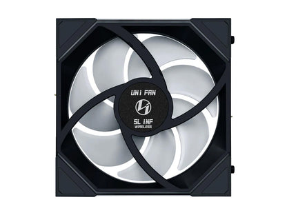Ventilator za ohišje Lian Li UNI FAN SL-INF Wireless 140 Reverse Blade ARGB, PWM, 140mm, črn