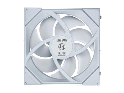Ventilator za ohišje Lian Li UNI FAN SL-INF Wireless 140 Reverse Blade ARGB, PWM, 140mm, bel