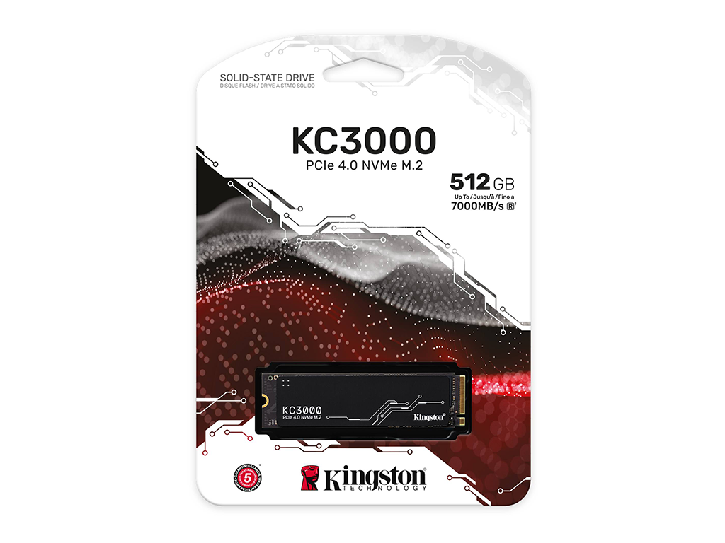 SSD 512GB M.2 80mm PCI-e 4.0 x4 NVMe, Kingston KC3000 (SKC3000S/512G)