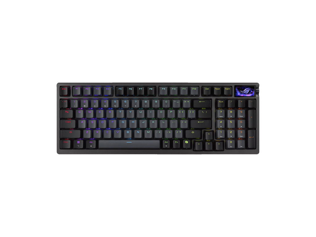 Tipkovnica ASUS ROG Azoth 96 HE Wireless, ROG HFX V2 Analog, PBT, OLED, RGB, USB, US
